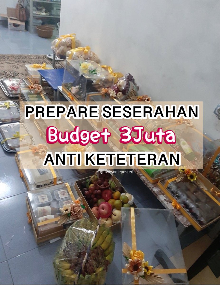 LIST SESERAHAN LOW BUDGET  3 JUTA “SISA BANYAK”

— a thread