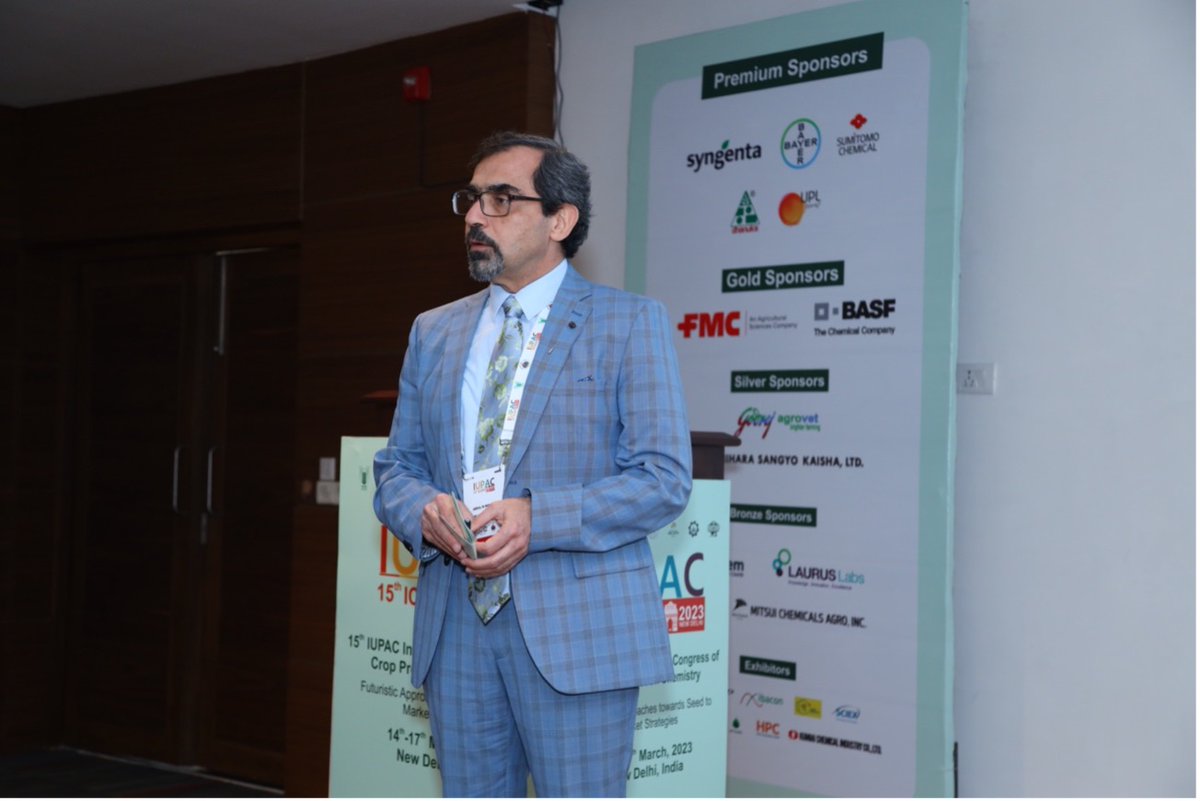 poshmyco's tweet photo. 📣Prof. Abdul Mouazen was invited to present a keynote speech in the 15th IUPAC International Congress of Crop Protection Chemistry celebrated in New Delhi (India). Dr. @Quiqueapolo also presented two oral presentations as part of the results of POSHMyCo Project.👏@pscoringugent https://t.co/L20m8UgxeM