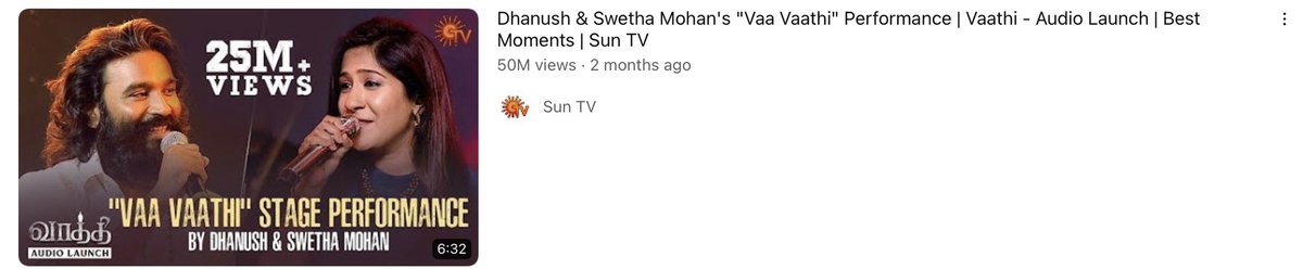 Thisboxisgreen's tweet photo. #Vavaathi AL performance hits 50M 🫶🏻💜
#SIRMovie https://t.co/z6RpbA5Sga