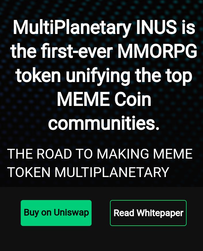 dsjCN's tweet photo. Verpassen Sie nicht den @INUStoken MultiPlanetary $INUS mit dem größten Potenzial und der niedrigsten Marktkapitalisierung in der Serie der @elonmusk Familie
https://t.co/WJErnLU7hV
@CoinMarketCap
https://t.co/bSQkMIvVVr…
#INUS #MultiPlanetaryINUS #InuMetaverse https://t.co/APbO6xwytH