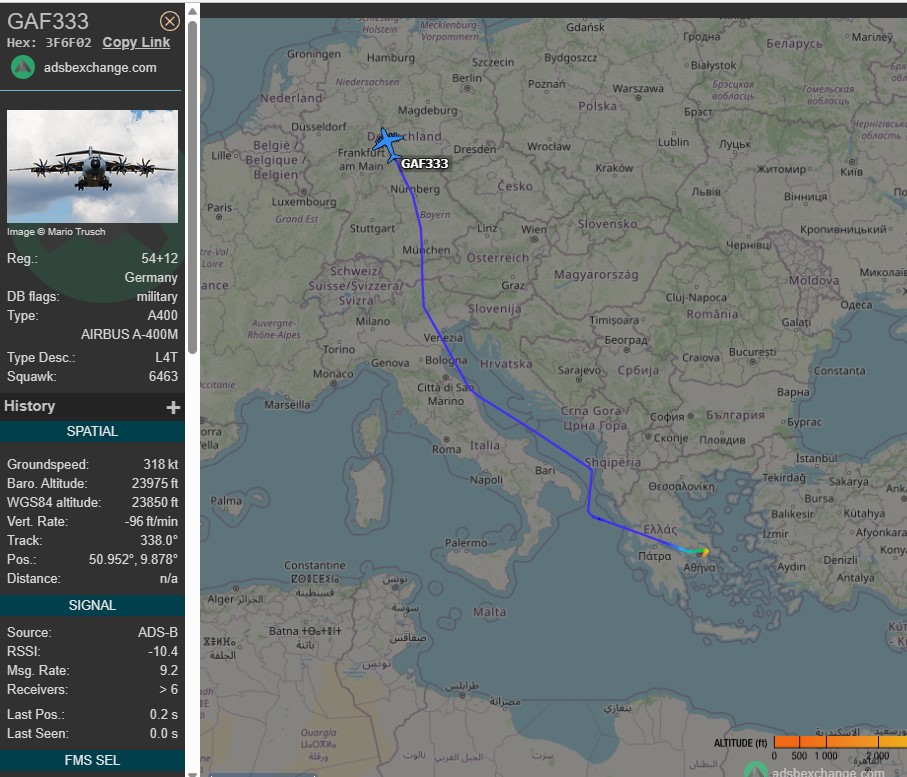 Laurent_Le_Bloa's tweet photo. #Germany AF Aborted mission to #sudan_update A400M #GAF333 is returning fm #Athens
#GAF357 & #GAF369 returning fm #Heraklion
@RAbdiAnalyst @Abdi678 @0g_ontheground @OAbraar @Wild_JSL @_ngwata @YahyeSL @ManlikeAK47 @awkulmiyow https://t.co/fei9FSVOJt