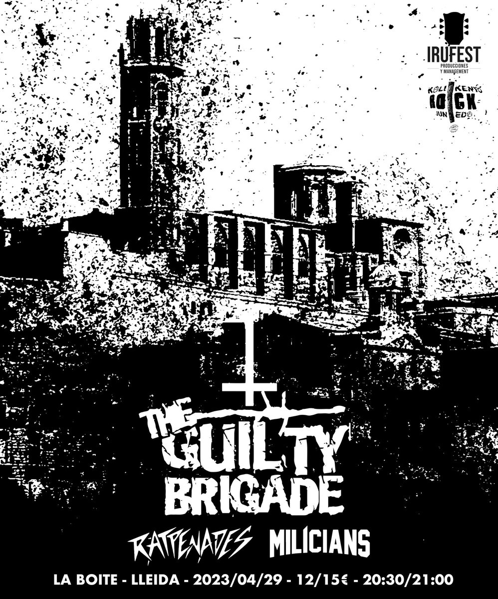 🔥 LLEIDA 🔥
❗29 ABRIL❗

El próximo sábado 29 de Abril la liaremos en la La Boite junto a Milícians &amp; Ratpenades ... 

Pilla tu entrada aquí:
bit.ly/3KLlhKl

La cuenta atrás está echada...

¡ Jaleo ! 
💣💣💣

#Lleida