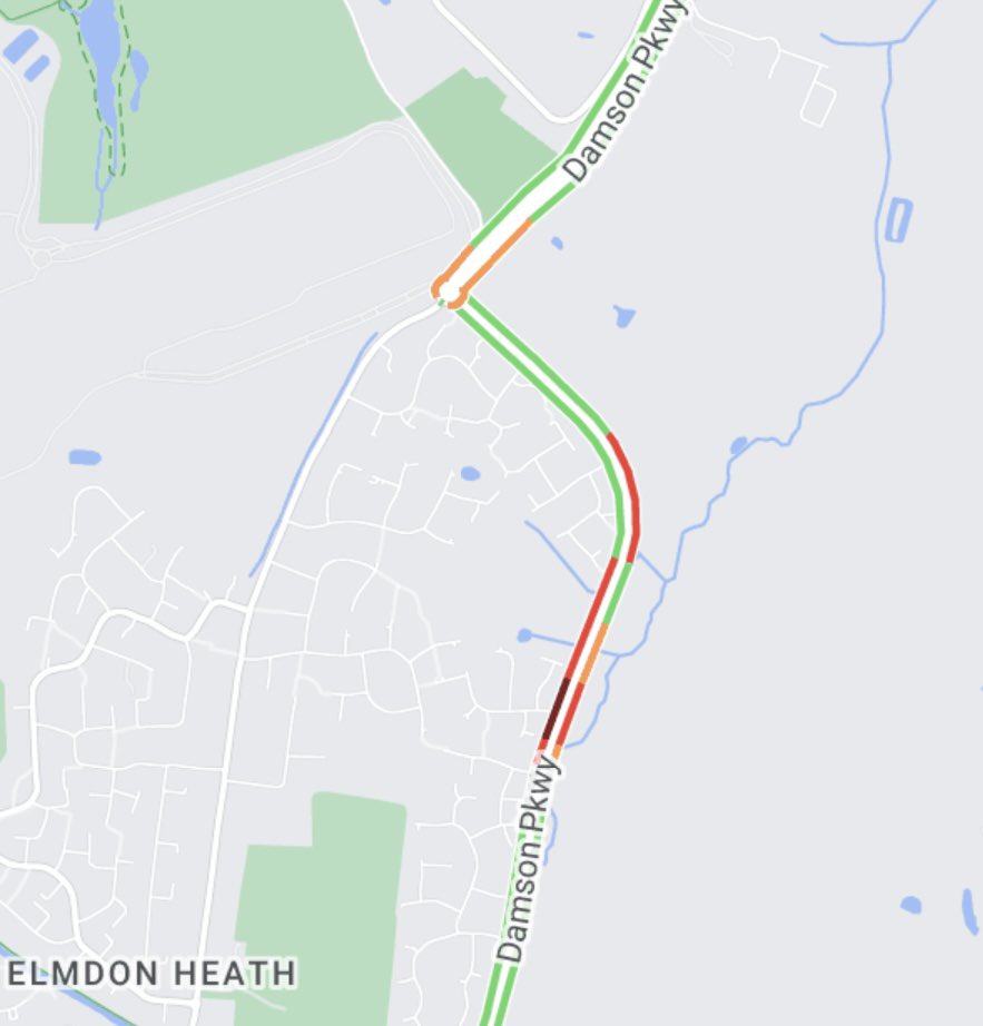Solihull Updates on Twitter "TRAVEL DamsonParkway is currently