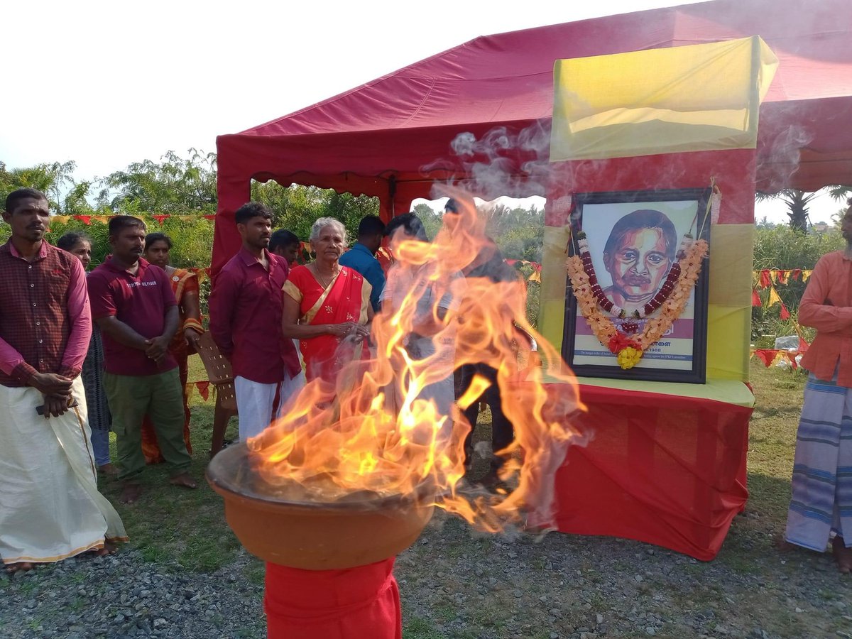 ananthsinnathu1's tweet photo. அன்னையின் 35 வது ஆண்டு நினைவு சுமந்து🙏 
தேசிய எழுச்சியின் வெகுசன வடிவமாக அன்னை #பூபதியின் அறப்போர் அமைந்தது-தமிழீழத் தேசியத் தலைவர் #மேதகு வே.#பிரபாகரன் அவர்கள் 

#TamilNews #justice4tamils #FreeTamilEelam #Eelam #TamilNadu #justice4tamilgenocide #பூபதி #annaipoopathi #poopathi https://t.co/6p1X5oJiIQ
