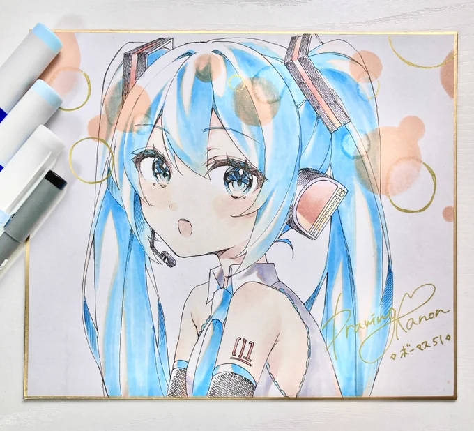 ミクさん色紙◌𓈒𓐍 
