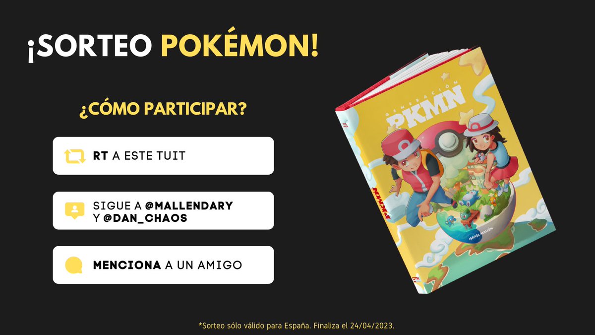 ⚠️SORTEO SORPRESA⚠️
El gran <a href="/Mallendary/">Isra Mallén</a> me lo ha propuesto y DE CABEZA!

Para celebrar el Día del Libro vamos a sortear un ejemplar de "GENERACIÓN POKÉMON"! Señor Libro de GTM Ediciones que se publicó hace poquito y que se centra en esta gran franquicia! SUERTE!
Para participar: