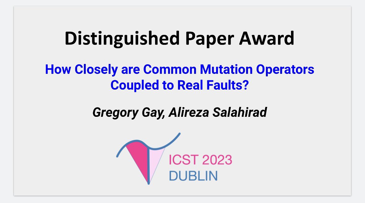 Awards @icst2023. Congratulations!