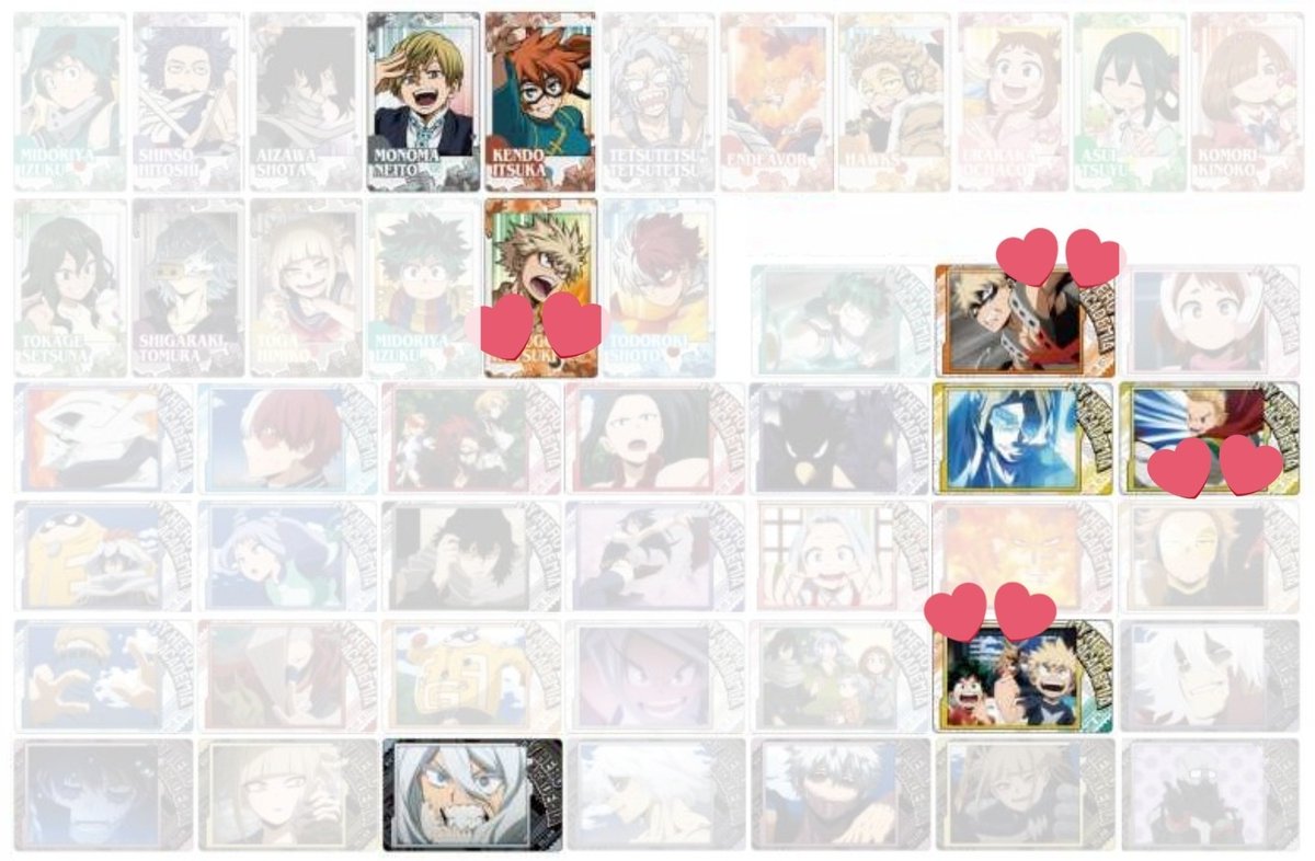 shiho_yzsq's tweet photo. 【交換・譲渡】
僕のヒーローアカデミア ヒロアカ スナップマイド5 ※5箱予約予定 スナマイ

(譲) 物間5 拳藤5 上鳴5 外典5

(求) 幼少緑谷&amp;爆豪 ＞ ミリオ or 定価(+送料) or 爆豪2種

ミリオは他と合わせての交換のみ
譲渡は纏めて優先
郵送または都内手渡し
よろしくお願いいたします https://t.co/iZBIbW50SV