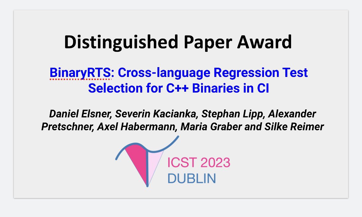 Awards at #icst2023. Congratulations!