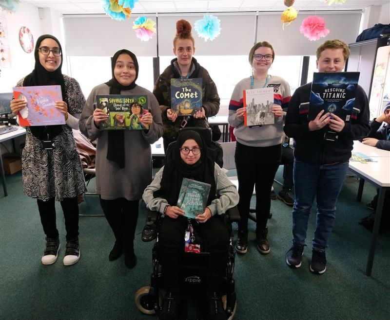 Here are a few of our @CarnegieMedals for Illustration shadowing group members and this year’s shortlisted books. We launched our shadowing sessions today with Foundation Work Skills 2 students.
Which book will they choose as their Shadowers’ Choice in June? #YotoCarnegies23