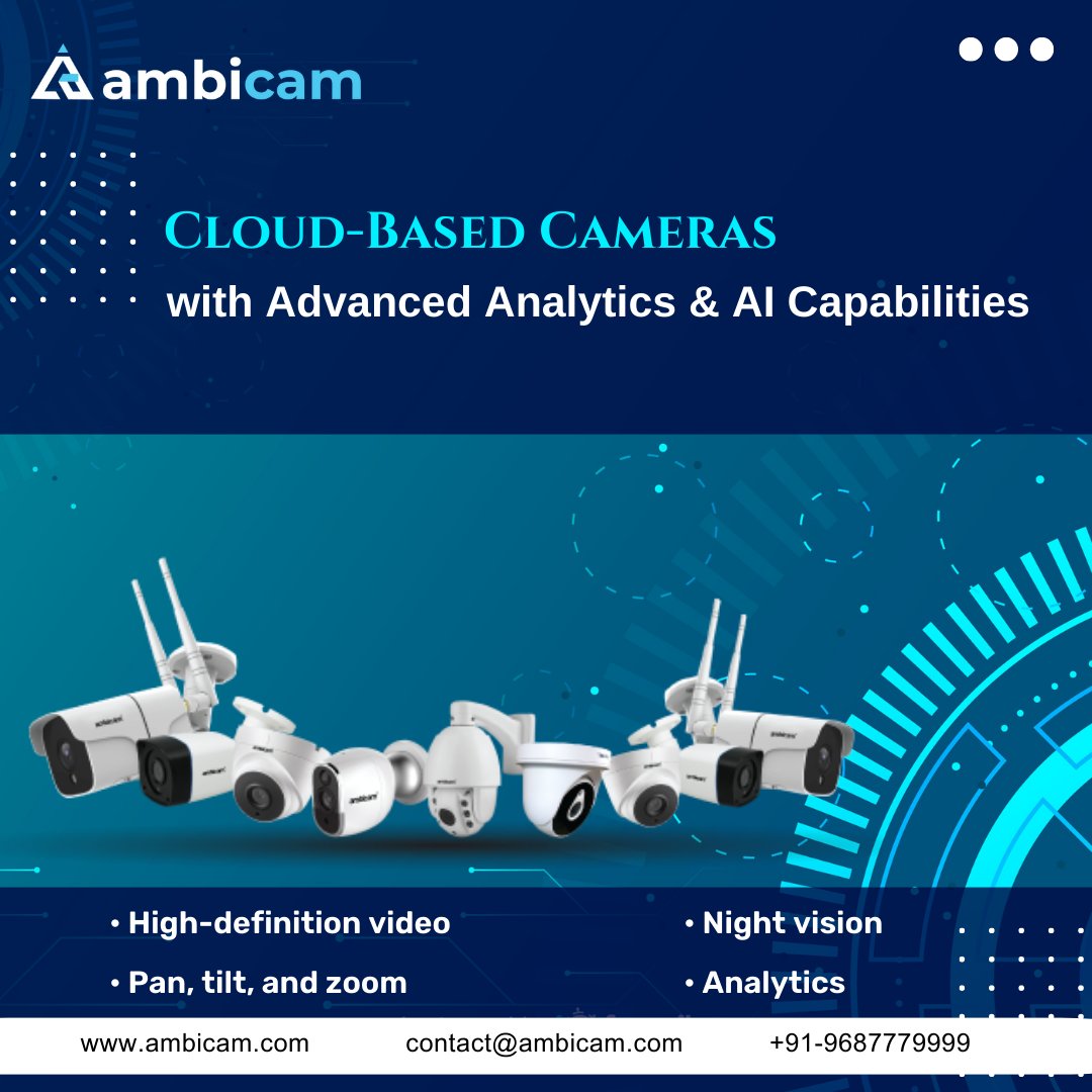 TheAmbicam's tweet image. Cloud-Based Cameras with Advanced Analytics &amp;amp; AI Capabilities.

 Read Now ambicam.com/cloud-based-ca… 

#ambicam #cloudcctvcamera #simbasedcameras #4gcctvcameras #blogpost #AI #analytics #cctv #security