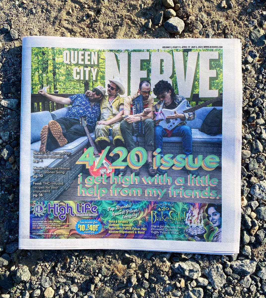 Vol. 5, Issue 11 is the 4/20 issue: Pleasure House premieres “Stoner Song” on the Nerve site, a look at the recent raid of a CLT-based hemp shop in SC, six THC-infused recipes for your enjoyment &amp; more, including the return of <a href="/ElevatorJay/">Elevator Jay</a> and the new theatre company in town.