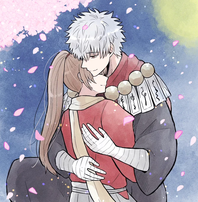 #銀沖ワンドロライ大遅刻すみませんお題ありがとうございます お題 夜桜 