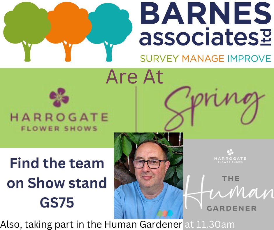 Barnes Associates Ltd will be at the Harrogate Flower Show, which is from 20th - 24th April. Come and see the team who will be on Show Stand GS75 and taking part in the Human Gardener. #barnesassociates, #humangardener, #harrogateflowershow