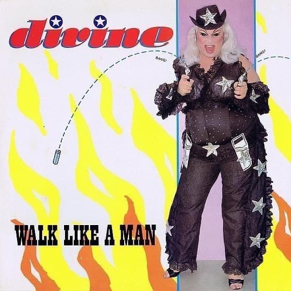 Happy anniversary to Divine’s single, her version of “Walk Like A Man”. Released this week in 1985. #divine #walklikeaman #mantalk #maidinengland #hiNRG #PWL #liberationrecords #protorecords