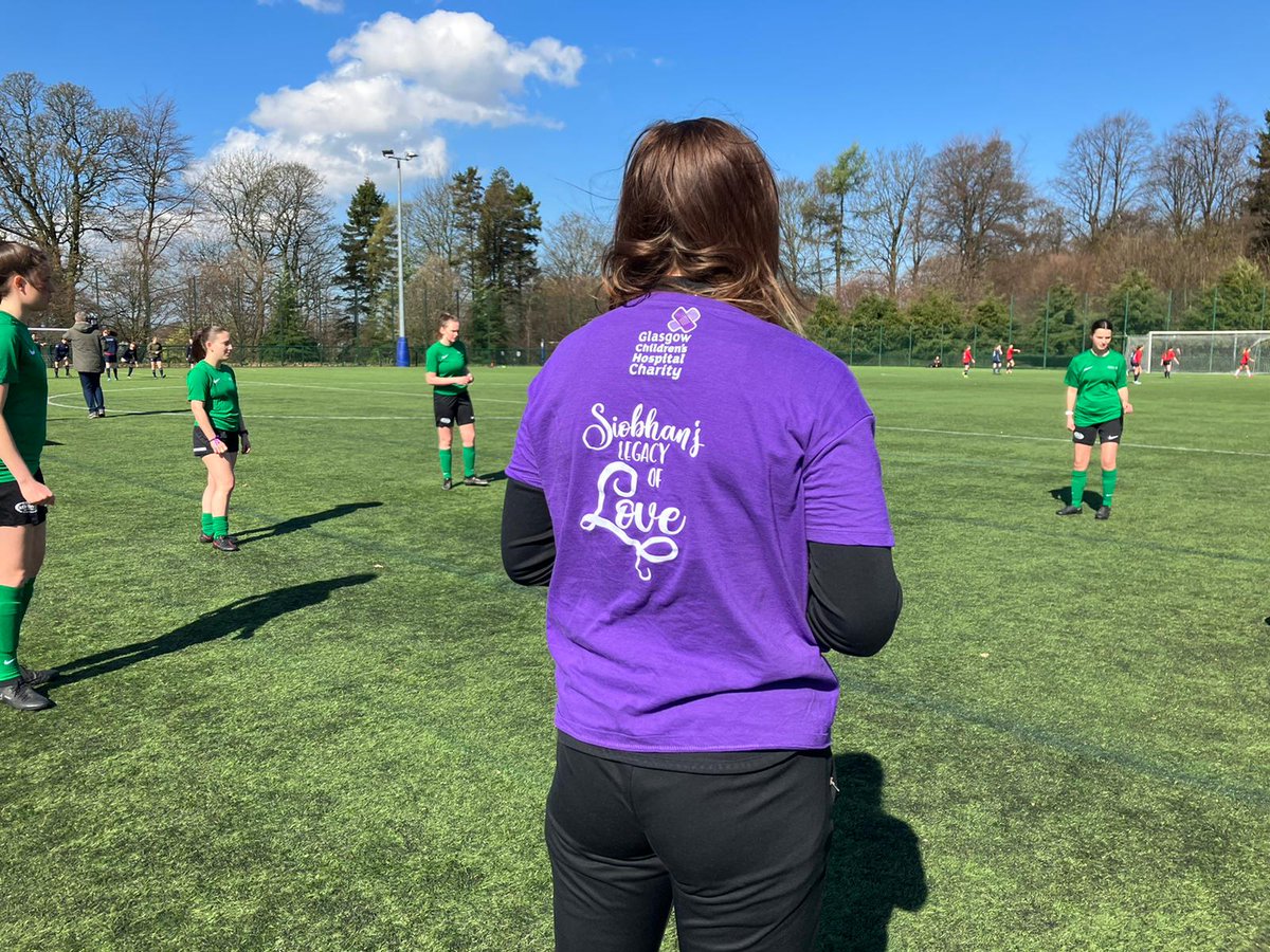 GCH_Charity's tweet photo. Thank you to @stiruni_wfc for organising a special tournament today honouring Scotland Rugby international, Siobhan Cattigan. 

We are very grateful for the funds raised today via Siobhan's charity memorial fund, 'Siobhan's Legacy of Love' #remembersiobhan 💜 https://t.co/38VWSm1jnm