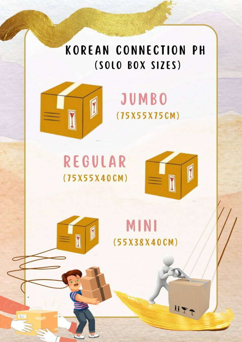 KconnectionPH's tweet photo. Annyeonghaseyo Yeorobun
Korean Connection PH solo box sizes available under NETA are the mini, regular & jumbo box.
If you want to avail box under KCPH or you have inqueries feel free to message po. Thank you.
#krconsolidator
#kraddressrental
#kraddress
#krwarehouse
#boxconsol https://t.co/haXiyesdB7