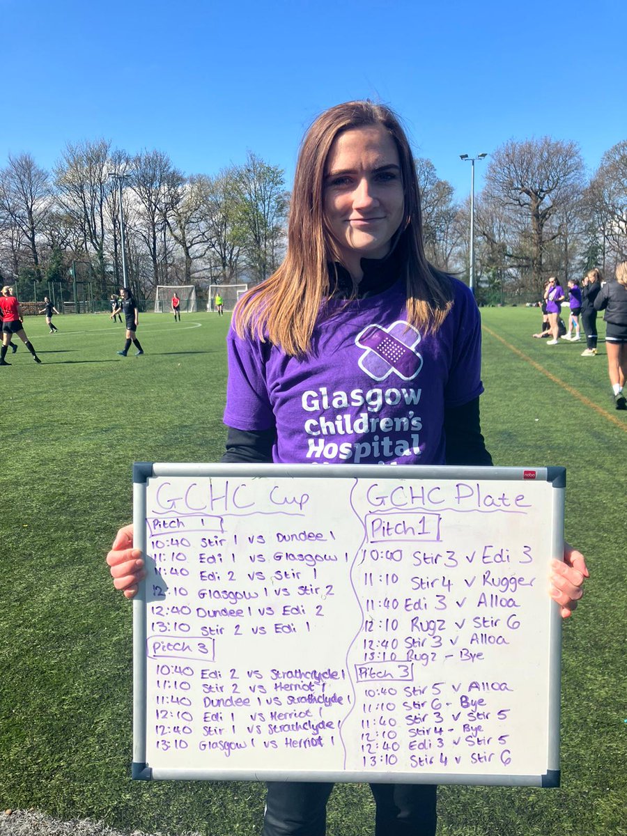 GCH_Charity's tweet photo. Thank you to @stiruni_wfc for organising a special tournament today honouring Scotland Rugby international, Siobhan Cattigan. 

We are very grateful for the funds raised today via Siobhan's charity memorial fund, 'Siobhan's Legacy of Love' #remembersiobhan 💜 https://t.co/38VWSm1jnm