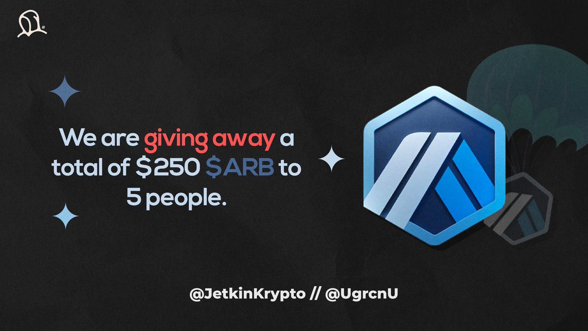 Yetkin (@jetkinkrypto) on Twitter photo 🎁#Giveaway 🎁
Bayram sebebiyle <a href="/UgurcnU/">ugurcan.eth Ξ 🦇🔊🧩</a> ile bir çekiliş yapmak istedik.
5 kişiye toplam 250$ değerinde $ARB hediye ediyoruz.
Şartlar;
👉 <a href="/JetkinKrypto/">Yetkin</a> ve <a href="/UgurcnU/">ugurcan.eth Ξ 🦇🔊🧩</a> 'yu takip et.
👉 RT & Like
👉 2 kişiyi etiketle etiketle
48 Saat sonra açıklanır.🫡❤️ 🎁#Giveaway 🎁
Bayram sebebiyle <a href="/UgurcnU/">ugurcan.eth Ξ 🦇🔊🧩</a> ile bir çekiliş yapmak istedik.
5 kişiye toplam 250$ değerinde $ARB hediye ediyoruz.
Şartlar;
👉 <a href="/JetkinKrypto/">Yetkin</a> ve <a href="/UgurcnU/">ugurcan.eth Ξ 🦇🔊🧩</a> 'yu takip et.
👉 RT & Like
👉 2 kişiyi etiketle etiketle
48 Saat sonra açıklanır.🫡❤️