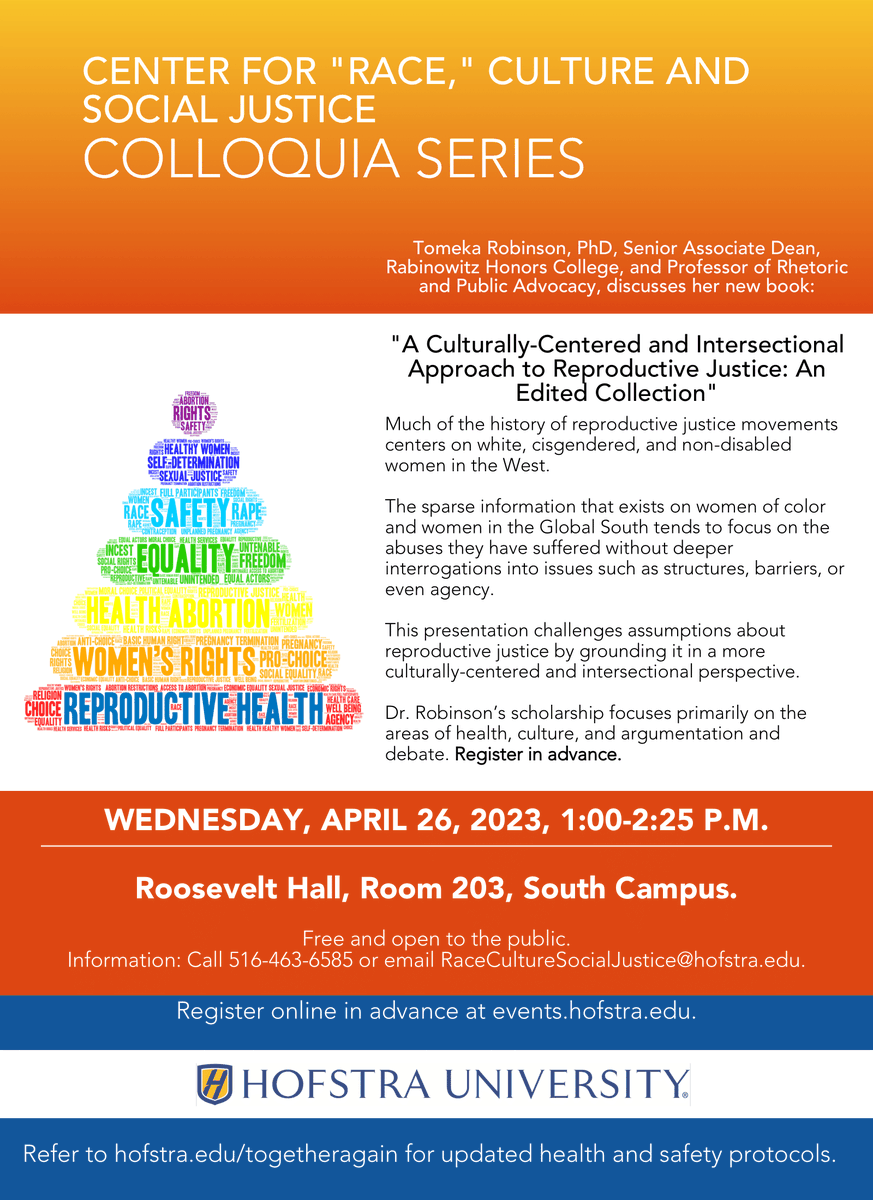 Dr. Tomeka Robinson will discuss her new book at the Center for "Race" Colloquia Series on Wed. 4/26 @ 1 p.m. Please join us for an important discussion!
