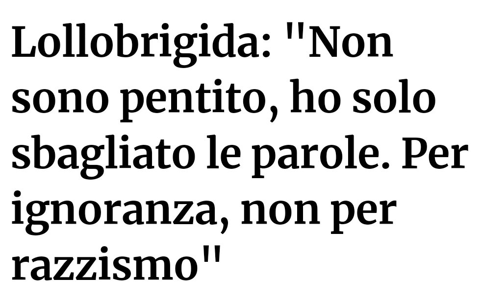 La toppa peggio del buco #Lollobrigida. Ma veramente vogliamo assistere inermi a questo spettacolo indecente nonché pericoloso, tra #sostituzioneetnica e preservazione della razza italiana?

Vergognoso, semplicemente vergognoso!