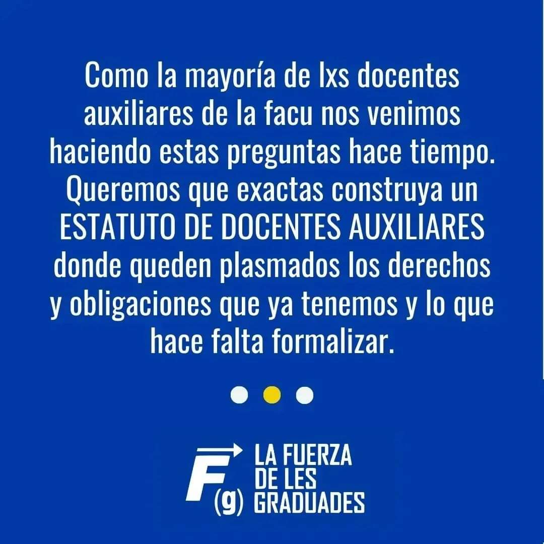 ciencia_nuestra's tweet image. HOY MIÉRCOLES 19/04 - 12 HS PRIMER ENCUENTRO POR UN ESTATUTO DE DOCENTES AUXILIARES

Vení a participar de la primera actividad para discutir un nuevo estatuto de auxiliares que formalice nuestros derechos

¡Compartilo con tus colegas docentes!

#exactasuba #docenciauniversitaria