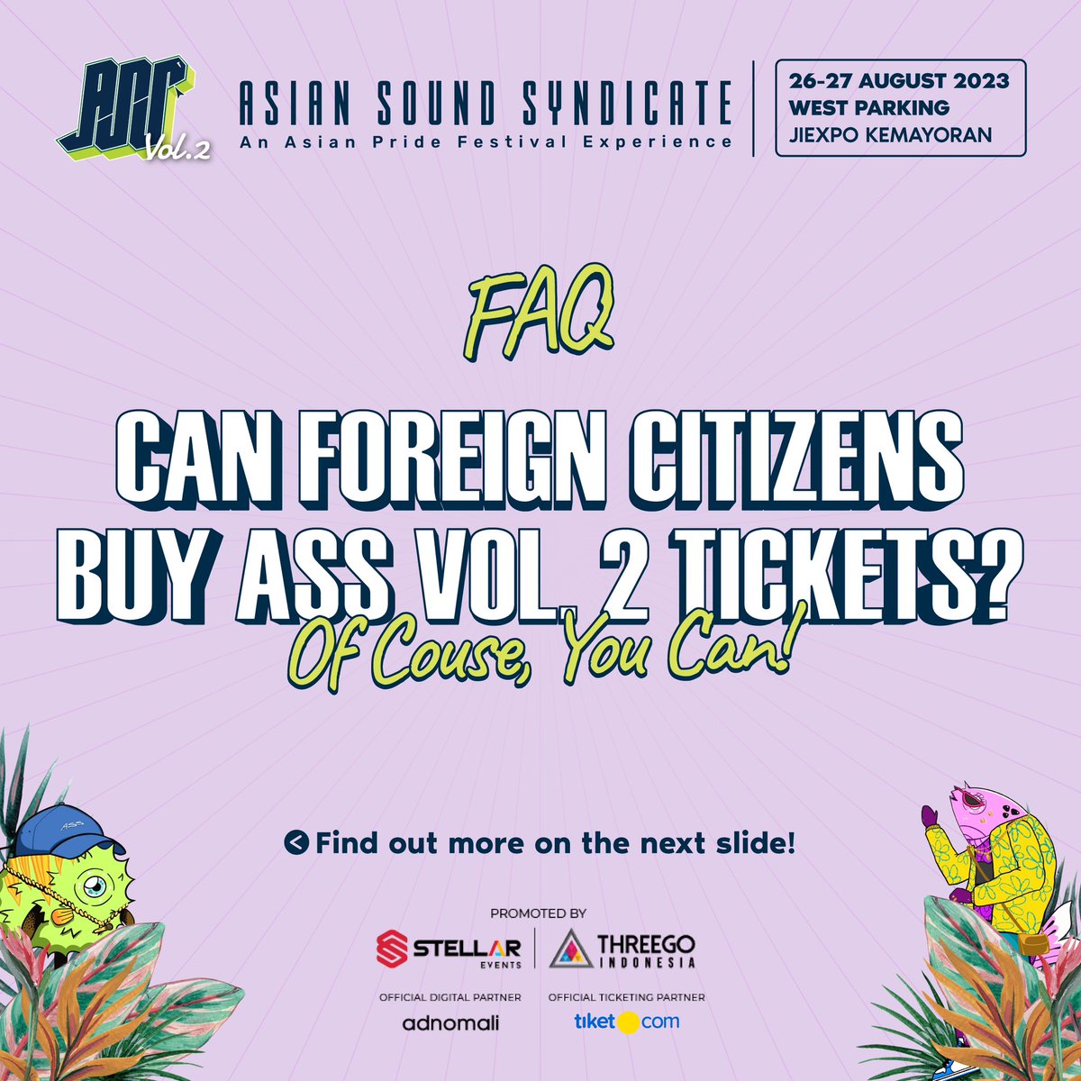 asiansyndicates's tweet photo. This post is dedicated to foreign #PrideSyndicate!
We notice that some of you really want to see your idols at Asian Sound Syndicate vol. 2, and that is VERY POSSIBLE! You just gotta swipe left for more informations on buying tickets at our official ticket partner, @tiket! https://t.co/dhFoe3QGIM