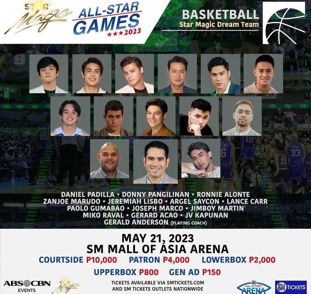 DANIEL PADILLA returns to the ALL-STAR MAGIC GAMES BASKETBALL!

Catch him playing at the Mall of Asia Arena on May 21, 2023! For tickets, kindly refer to the pubmat below.