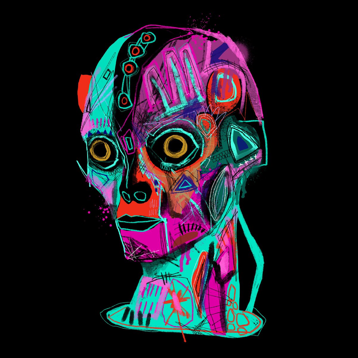 Another one from my latest body of work! 😁🤘

#NFTCommunity #NFTs #Artbrut #neoexpressionism