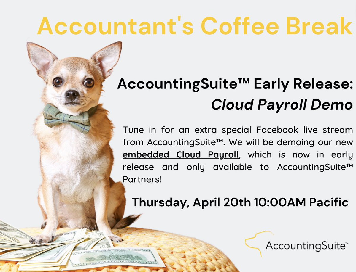 We've got a secret that we've been eager to share... Join us over at the Accountant's Coffee House Facebook live stream this Thursday for an exclusive sneak peek: facebook.com/groups/2684325…