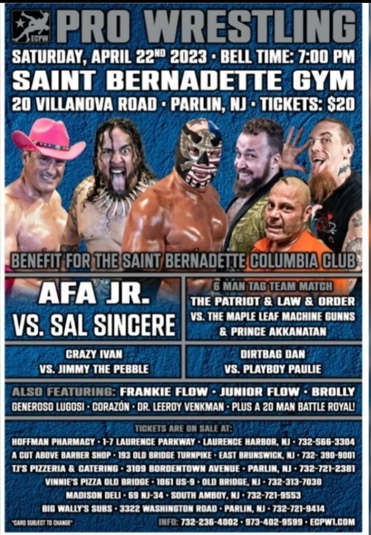 Lots of action this weekend! Friday Night in Kingston NY and Saturday Night in Parlin NJ