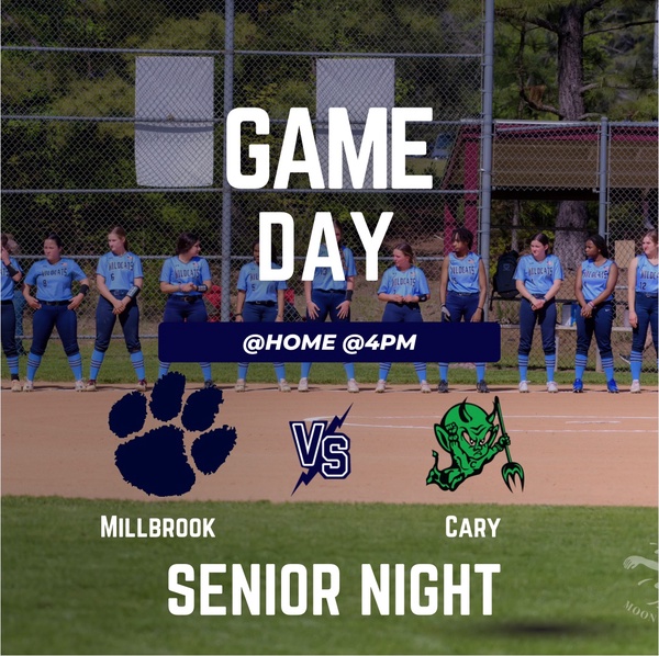 MHSsoftball1's tweet photo. SENIOR NIGHT!!

🥎 v. Cary
⌚️ 4:00pm  
📍 Millbrook Exchange Field 3  
☀️ 83ᴼ
#3dmindset  #thankyouseniors https://t.co/AsOPNk8UE2