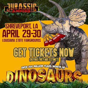 Jurassic Empire Dinosaur Adventure @ the Louisiana State Fairgrounds this April 29th &amp; 30th! 

jurassicempire.com/events/shrevep…