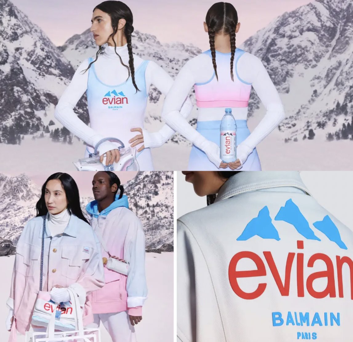 Eau__Fraiche's tweet photo. @Balmain x @evianFrance présentent une collection capsule durable !
La collection sportswear présente de nombreuses silhouettes. Cette collection utilise des matières durables comme le coton biologique.
#BalmainxEvian #CollectionCapsule #Mode #Fashion https://t.co/hZiTKmaFXC