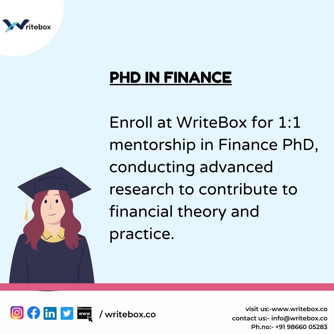 writebox_help's tweet photo. Receive individualized mentoring and writing assistance for all topics related to business &amp; economics, suitable for individuals pursuing master's, PhD, or postdoctoral degrees.
#phdlife #AcademicWriting #ThesisWriting #research #SkillDevelopment #writebox #CrashCourse #Masters https://t.co/CbFjfsGHLS