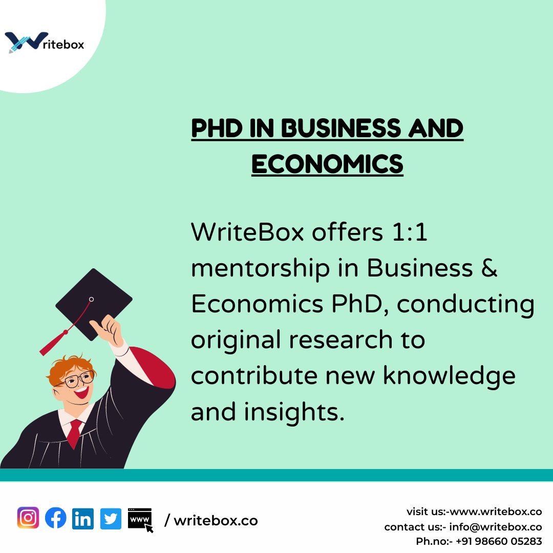 writebox_help's tweet photo. Receive individualized mentoring and writing assistance for all topics related to business &amp; economics, suitable for individuals pursuing master's, PhD, or postdoctoral degrees.
#phdlife #AcademicWriting #ThesisWriting #research #SkillDevelopment #writebox #CrashCourse #Masters https://t.co/KztOpElGeR