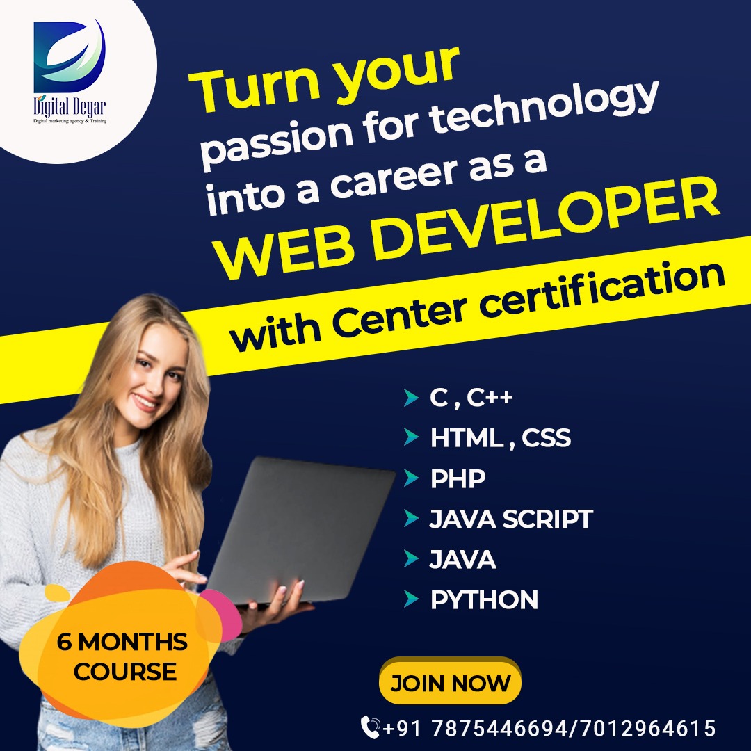 DeyarDigital's tweet image. Become a Responsive Website Developer with Our Expert Web Development Classes.
For more details contact:
Visit our website: digitaldeyar.com
📞+91 78754 46694
#HTMLandCSS #JavaScript #Cplusplu #JavaProgramming #webdeveloper #webdevelopment #html #css #php
#PHPdeveloper