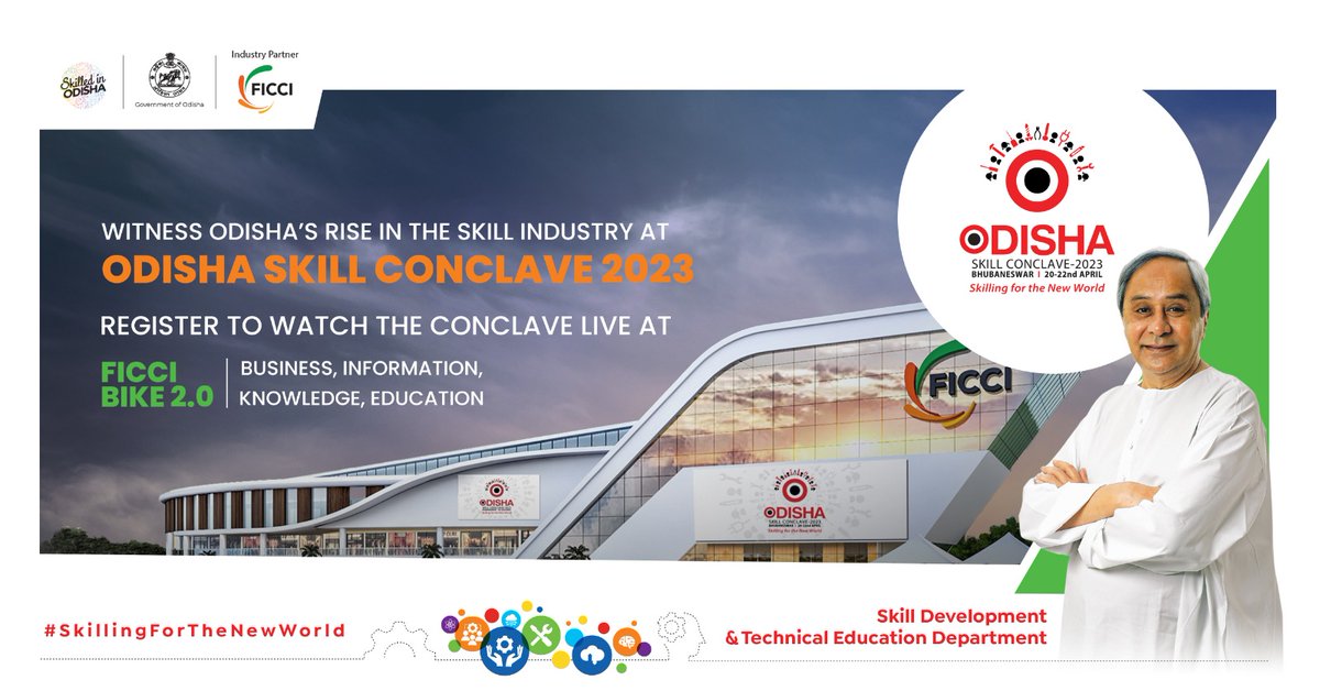 SDTEOdisha's tweet photo. One more day to go! Register now to witness how Odisha plans on becoming the hub of skilled resources for the world. 

Register today: https://t.co/XQ22e431rF 

#Skilling4TheNewWorld #OdishaSkillConclave23 https://t.co/x9LULEr0SB