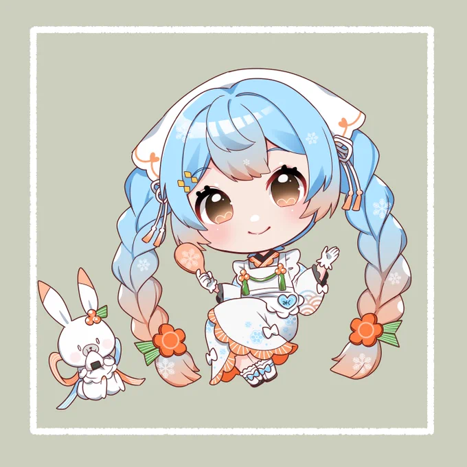 【  】たかくらさんの雪ミク2024ちゃんを描かせていただきましたたくさんの想いやこだわりがデザインに込められ、ごちそうのテーマがぴったりな素敵な雪ミクさんです絶対美味しいご飯を作ってくれそうな安心感が好きです… 