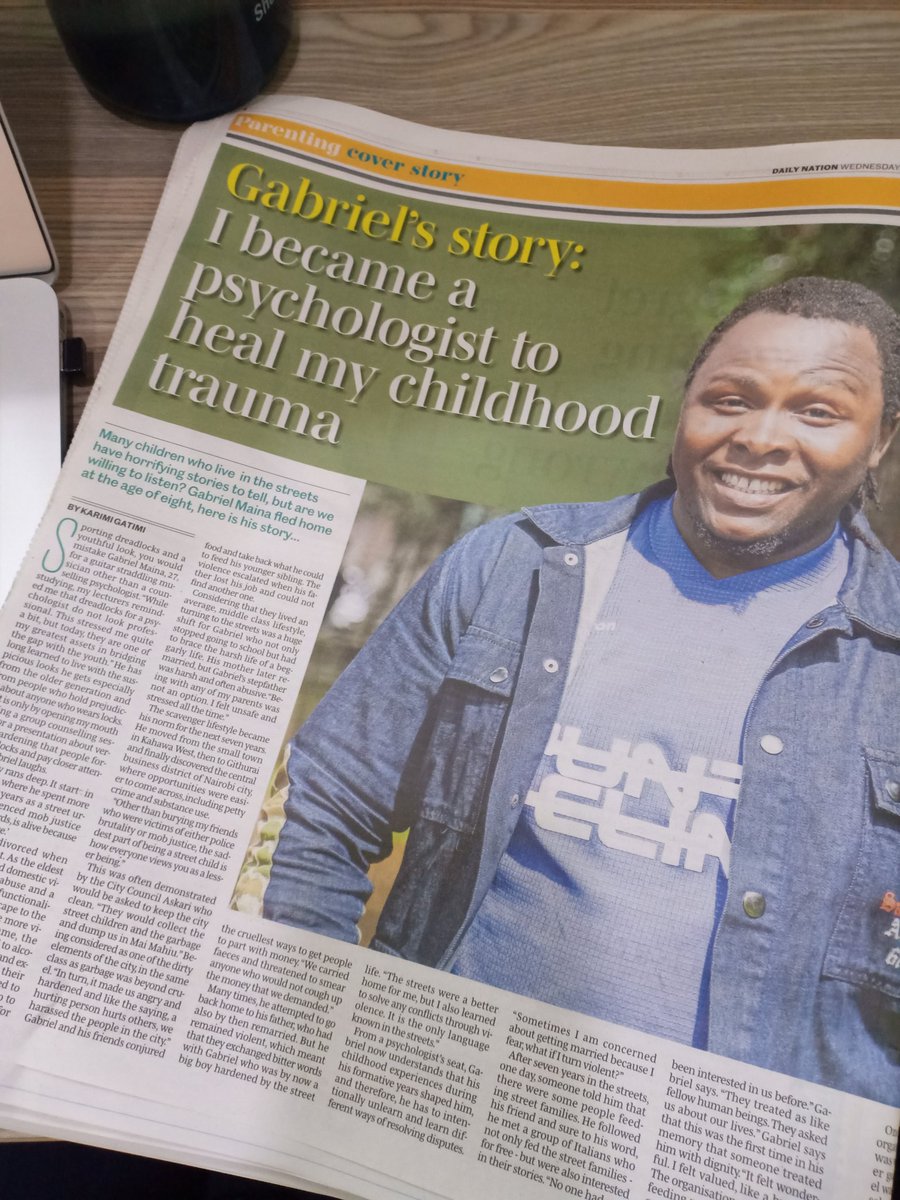 Akinyi Okulo🇰🇪 (@akinyiokulo) on Twitter photo What a joy to read positive stories at a time when headlines and sound bites spell doom and gloom. Each and every child on the street has a story. Sometimes all they need is love and understanding. Thanks Gabriel.❤️ <a href="/NationAfrica/">Daily Nation</a>
#magazetini
#mentalhealth What a joy to read positive stories at a time when headlines and sound bites spell doom and gloom. Each and every child on the street has a story. Sometimes all they need is love and understanding. Thanks Gabriel.❤️ <a href="/NationAfrica/">Daily Nation</a>
#magazetini
#mentalhealth