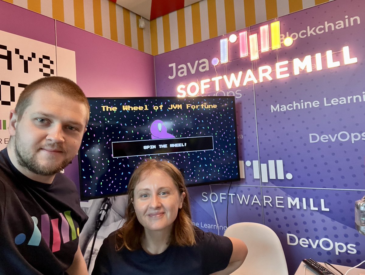 Hello <a href="/GeeCON/">geecon</a> Friends! 👋
Join us and play The Wheel of #JVM Fortune, test your skills and win awesome swag! 
#geecon