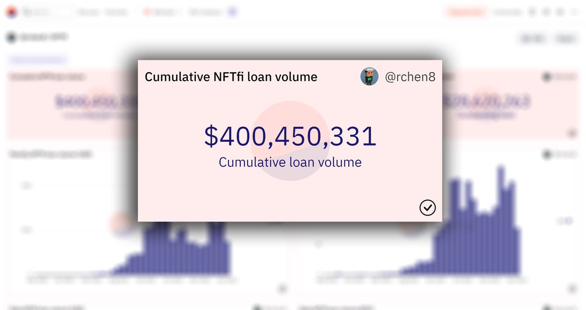 NFTfi's tweet photo. Yet another big #NFTfi milestone 🎉 
Thanks to our awesome community borrowers &amp; lenders 🍾 https://t.co/T3E4Ogh6el