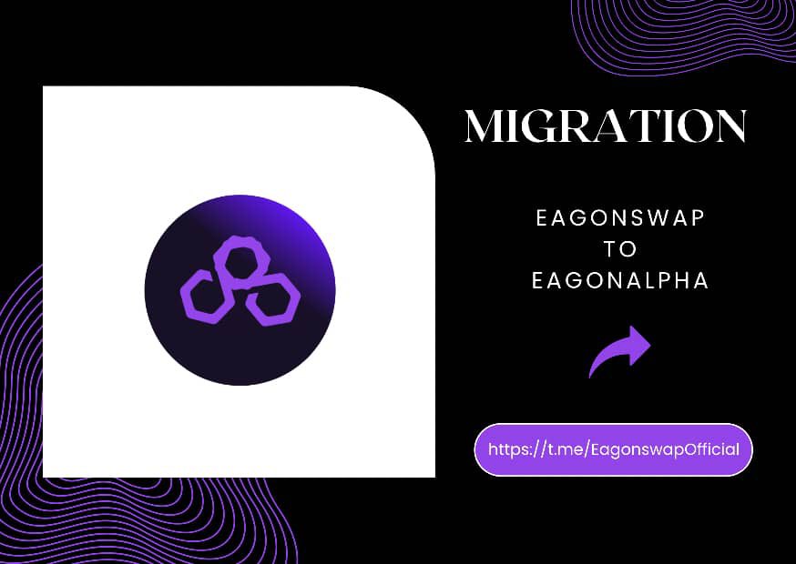 MIGRATION IS OPEN:

The EagonAlpha Migration is officially open.

In order to take part, make sure to have moved all your Eagon Tokens into your MetaMask or TrustWallets.

DO NOT ATTEMPT TO MIGRATE COINS FROM YOUR LBANK ACCOUNTS…
