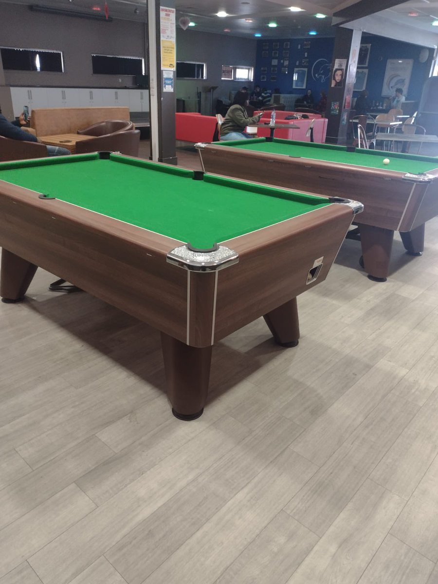 New contactless pool tables installed at Caledonian University! #pooltables #contactless #simsautomatics