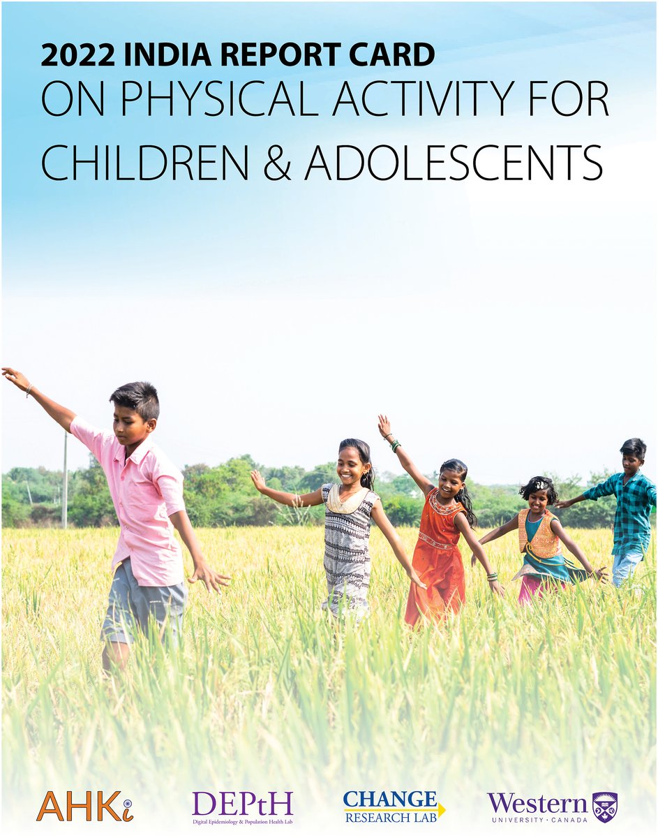 hcjmri's tweet photo. It's Report Card Time!!! And we scored a C-grade in overall #physicalactivity. Look through the 2022 India Report Card to see how our children have fared across 11 indicators of #activeliving including #activetransportation #sedentarybehaviour organized #sportsparticipation https://t.co/Ed4EoKIGjE