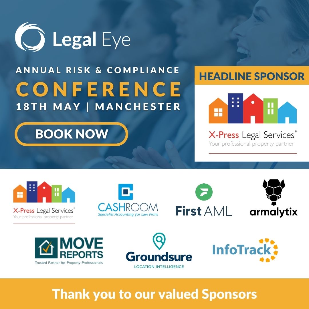 LegalEyeLtd's tweet photo. Just one month to go until #LEConference23 

A huge thank you to headline sponsor @xpresslegal, gold sponsors @Armalytix @InfoTrack_UK @MoveReports, lunch sponsor @first_aml, and networking drinks sponsor @CashroomLtd

Book your tickets now 🔜https://t.co/ySf2dj4lv7 https://t.co/Q2E32OZGZd
