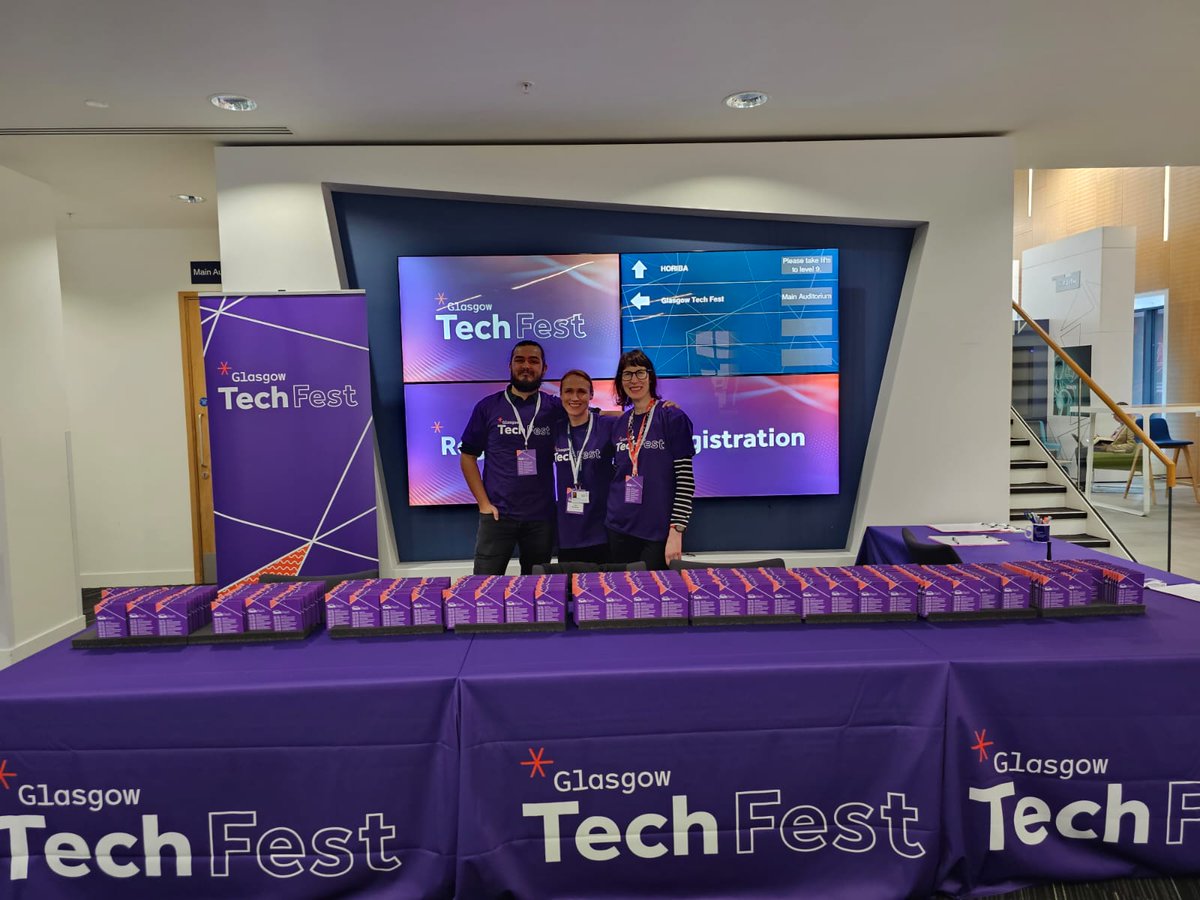 glasgowcityinno's tweet photo. We're getting ready to welcome everyone to the Glasgow Tech Fest 2023!

Join the conversation throughout the day using #GlasgowTechFest. https://t.co/bZ2o22Qx0i