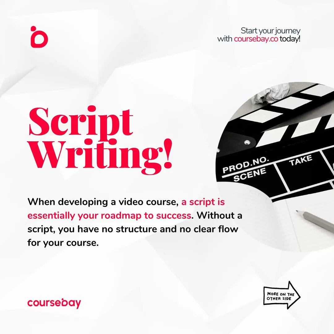 coursebay's tweet photo. Say goodbye to endless re-takes and engage your audience like never before! 📝💪
Click the link in our bio to join the https://t.co/pxZFa7PL8R community for free today!
#businessowner #script #visitusatcoursebayco
#CourseCreation #videoscriptwriting #writer #scriptwriter https://t.co/vyqsOuNJvK