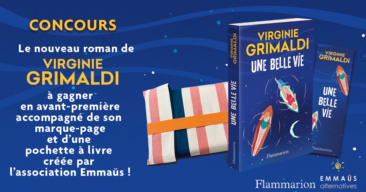 [Une belle vie - J-10 #Concours]✨
À l'occasion de la parution du nouveau roman de <a href="/GinieGrimaldi/">Virginie Grimaldi</a> le 3 mai prochain, nous avons décidé de nous unir à <a href="/emmausalt/">emmaus-alternatives</a> afin de vous l'offrir, accompagné d'une pochette à livre ! 
Pour participer➡ shakr.cc/4whqn