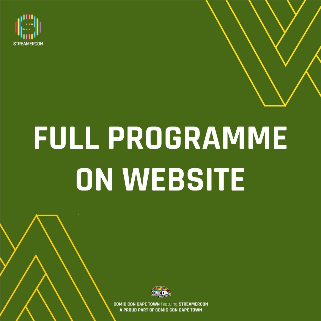 We've gone through a couple programme highlights over the last week, but check out the full programme here: comicconafrica.co.za/programme-ccct/